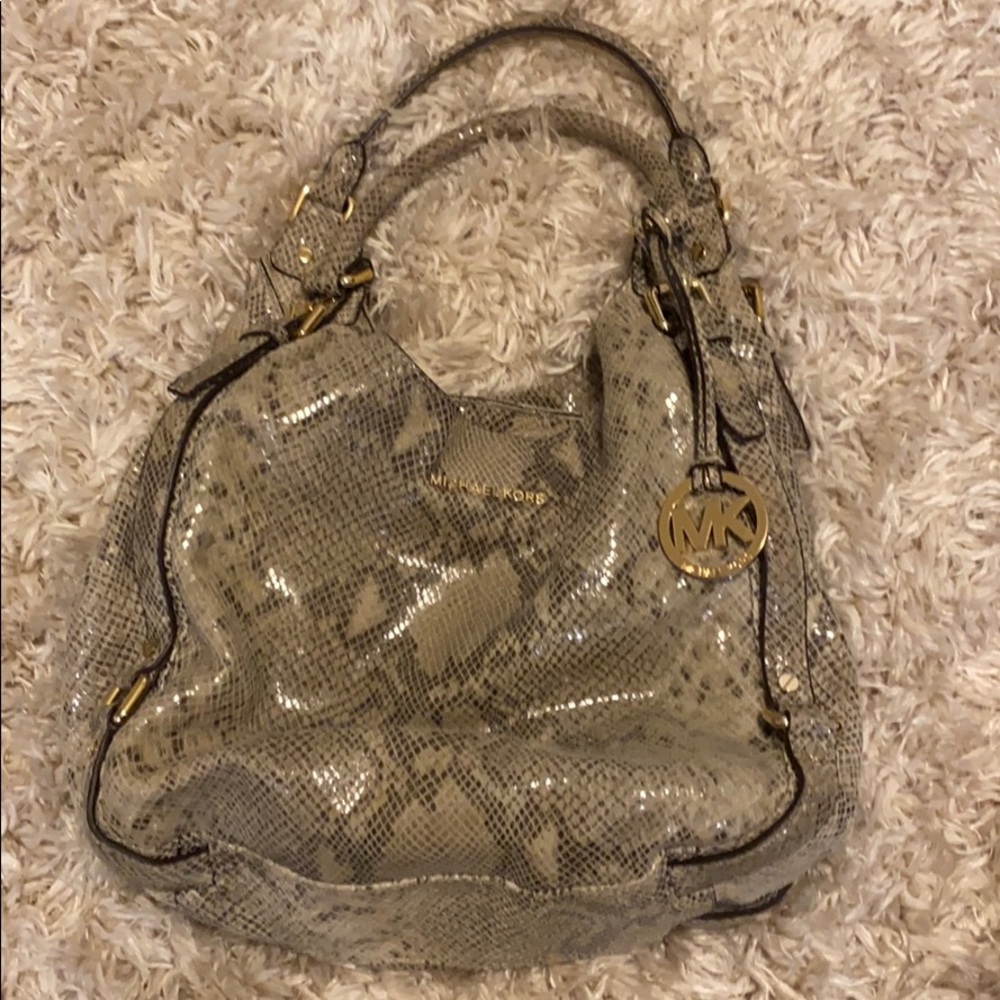 Michael Kors snake print purse
